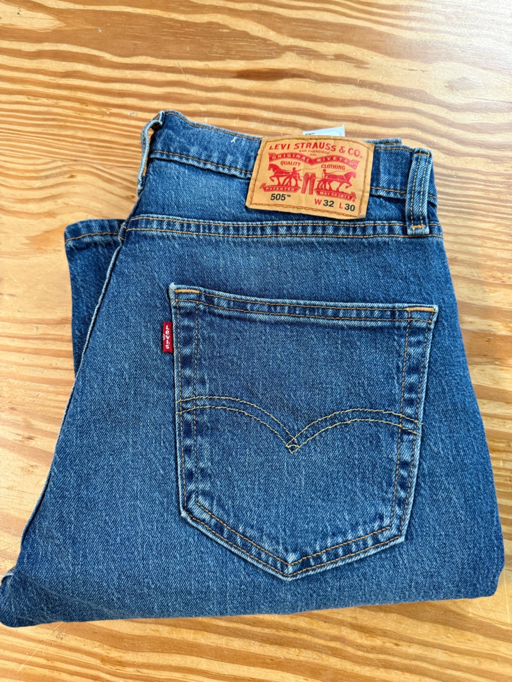 Levi's Men's 505 Regular Fit Jeans - Blue - stretch - NWT